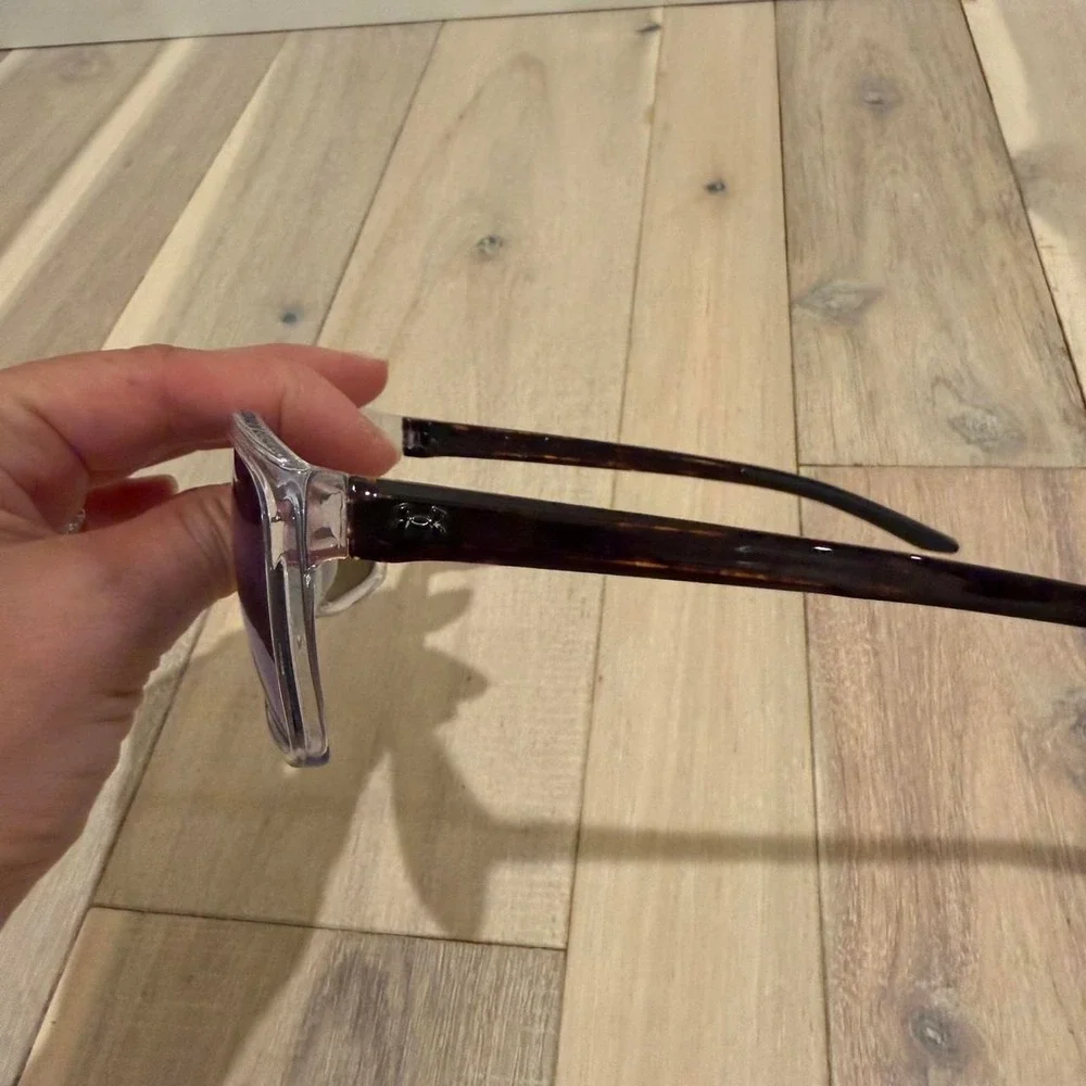 Under armor Silver and green mirrored sunglasses with tortoiseshell arms